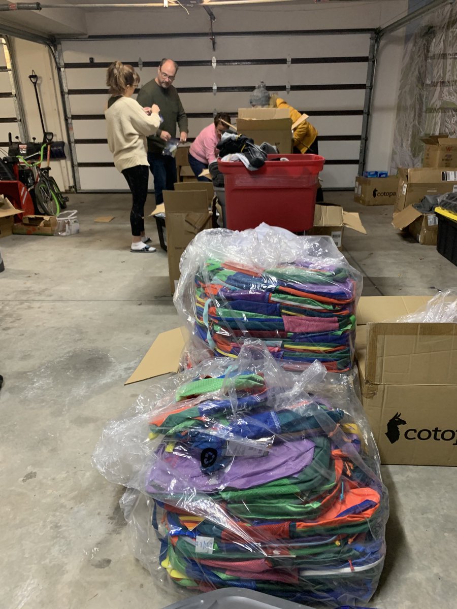 tanya2day's tweet photo. Tess Team Cares in process getting ready for tomorrow!  Thank you to everyone who donated! https://t.co/06Gzxn1HQt
