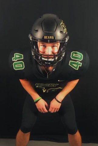 Luke_Tallman7's tweet photo. Super excited and blessed to officially announce my commitment to @Rocky_Football. I would like to say thank you to all of my coaches @BWestFball for helping me get here!! @Coach_Dunning @Coach_Stutz #BearRaid https://t.co/JRsw4nBqAU