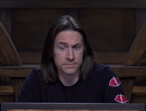 CritRoleFaces's tweet photo. My favorite part of the "Pâté moment" was @LauraBaileyVO noticing @matthewmercer's bewildered face and replicating it. #CriticalRole #CriticalRoleSpoilers https://t.co/FrT8z6Y31f