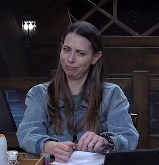 CritRoleFaces's tweet photo. My favorite part of the "Pâté moment" was @LauraBaileyVO noticing @matthewmercer's bewildered face and replicating it. #CriticalRole #CriticalRoleSpoilers https://t.co/FrT8z6Y31f