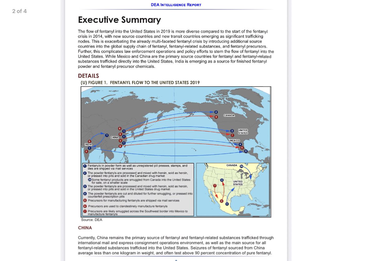 wolfejosh's tweet image. DOPESICK.

More humans between 18 - 45 died last year of fentanyl overdoses than COVID, car accidents, breast cancer + suicide.

CHINA is the primary source of fentanyl. 

It’s impact is even worse than the Sacklers + Oxy.

via DEA intel report