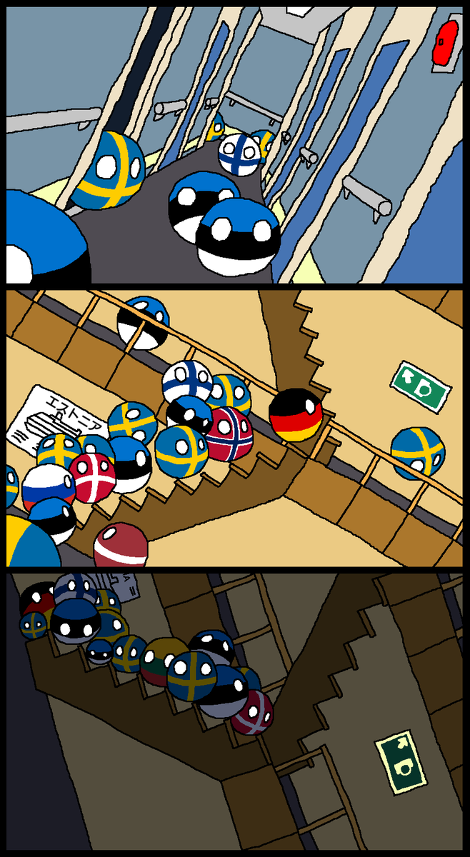 eespbot's tweet photo. 翻訳：エストニア号の悲劇
#ポーランドボール #polandball
1994年の出来事です
https://t.co/ikrMbjWKKb