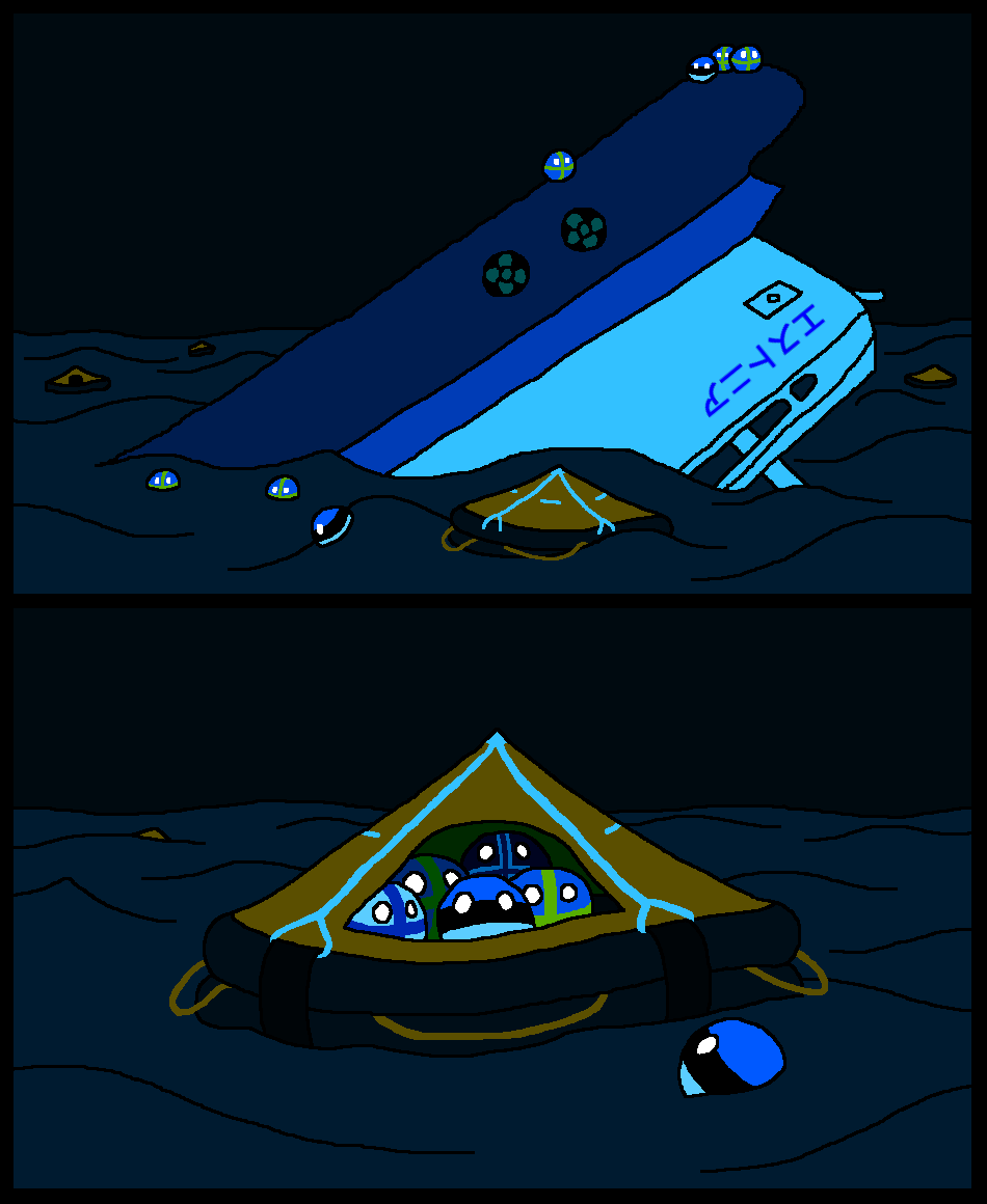 eespbot's tweet photo. 翻訳：エストニア号の悲劇
#ポーランドボール #polandball
1994年の出来事です
https://t.co/ikrMbjWKKb