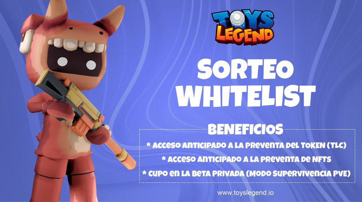 CriptoGemas_R4H's tweet photo. 📌 NUEVO SORTEO❗️

🔝10 Allocations para la preventa del token para el juego de #ToysLegend 🥳

👉🏻 Para participar:

1⃣ Like y RT a este tweet ✅
2⃣ Seguir @criptogemas_R4H y @ToysLegendNFT ✅
3⃣ Menciona a 3 amigos ✅

▪️Los ganadores se anuncian mañana 

¡Mucha suerte! 🎉🎉 https://t.co/FSltiVZa5e