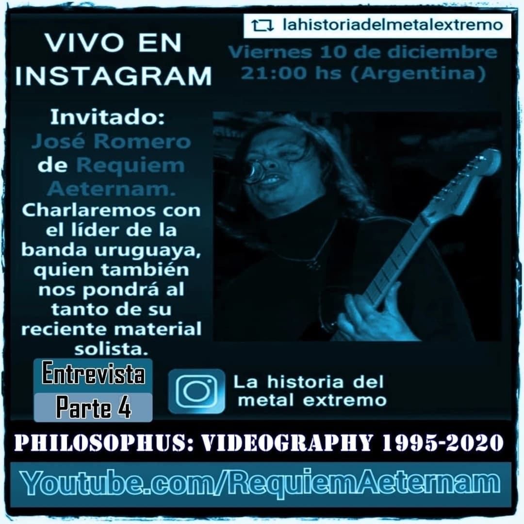 PhilosophyMetal's tweet photo. #InterviewLive #EntrevistaEnVivo 
[SPANISH ONLY] 🎧🎙🇦🇷🇺🇾🇸🇪🇺🇲

La parte 4 de esta entrevista ( PHILOSOPHUS ) está en #RequiemAeternamTV
https://t.co/GBz2MrML9a
《SuBSCRiBe》

La entrevista completa a @JBRomero_RA está en https://t.co/fn3sTqkZG4

#JBRomero #requiemaeternamband https://t.co/oB2Z4Rzukc