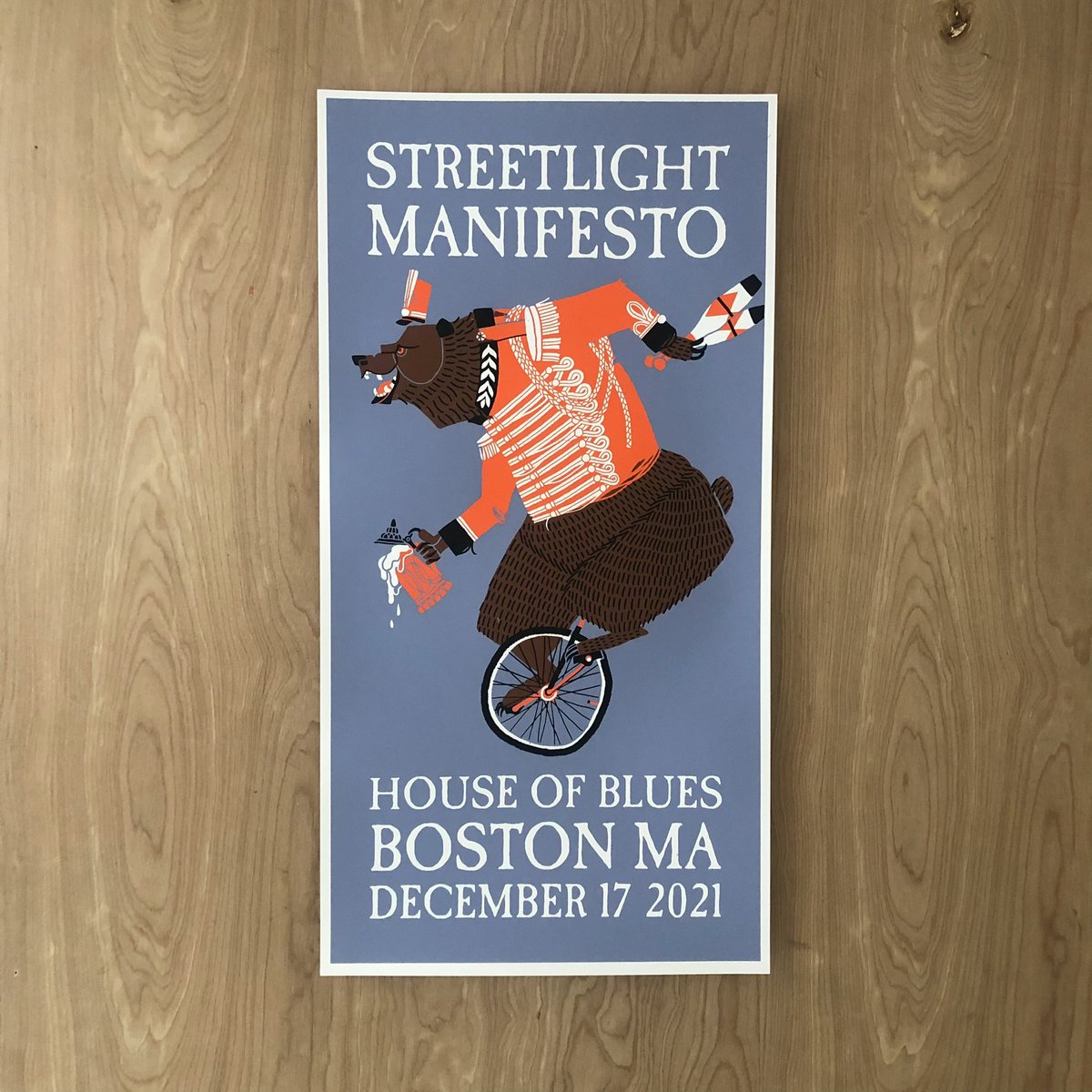 SManifesto's tweet image. BOSTONIA! TONIGHT! HOUSE OF BLUES! SOLD OUT! This here is your show poster, available at the merch table! 200 piece limited run, hand printed by @widerawakeprint ART BY OUR HOMIE @andre_ducci  Hand numbered! Get ‘em before they sell out! SEE YALL IN A FEW HOURS.