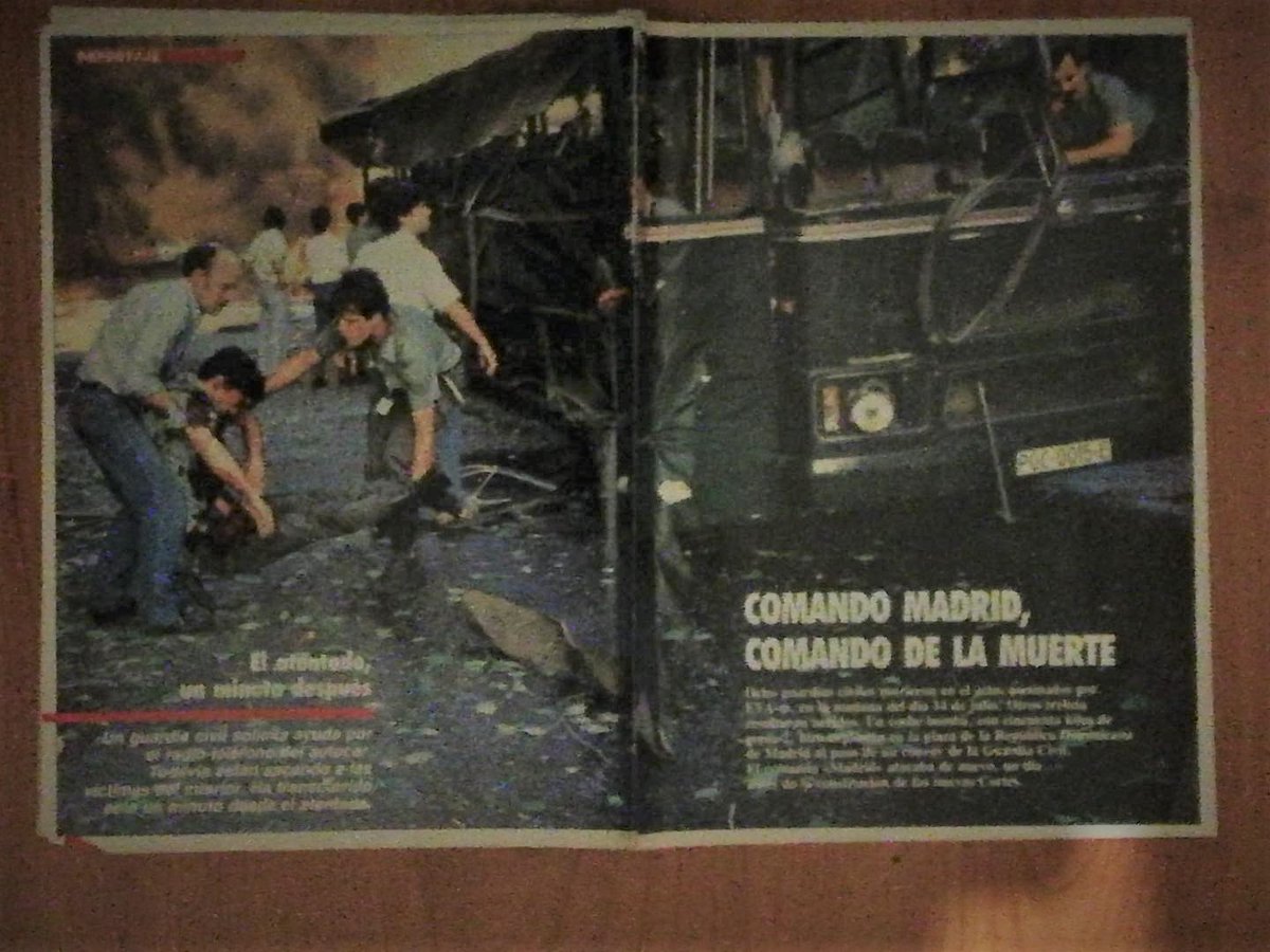 chanihenares's tweet photo. Ha muerto el etarra Troitiño. El autor de esta matanza. Plaza de la Republica Dominicana. No me lo contaron, lo viví, me hiere aún hoy, lo conté, la foto es un minuto después  ("Tiempo").
 No era un ex preso. Era un asesino. No permitamos que nos borren la memoria y la verdad https://t.co/tAJCtvqjJr
