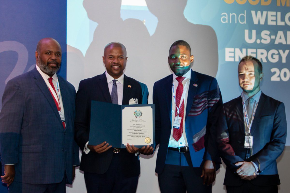 GanamePosso's tweet photo. Proud to receive a proclamation from the Texas State Representative @ronereynolds during the US-Africa Energy forum that we co-organized. https://t.co/v40wvuamqZ