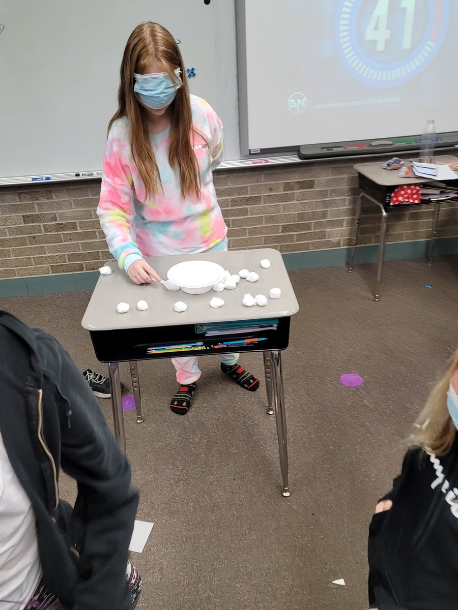 Next up was the Snowman shovel!  Scooping cotton balls while unable to see was hard! <a href="/MGarbigBGCS/">Melanie Garbig</a>