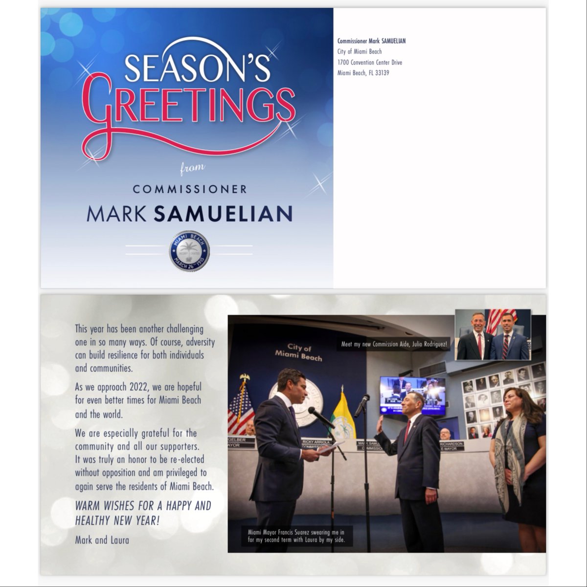 marksamuelian's tweet photo. Wishing all of our #MiamiBeach residents and visitors a happy and healthy holiday season! 🎄 https://t.co/jJ5UKVA4Y2