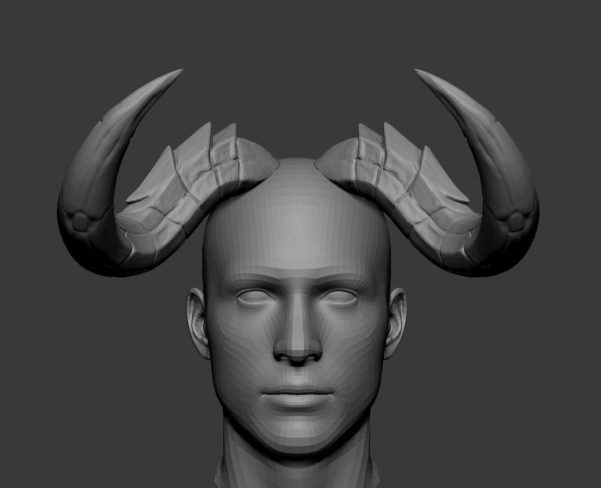 blackmaskedfox's tweet photo. More HORNS! #horns #3dmodel #sculpt https://t.co/I1XGiFShr1