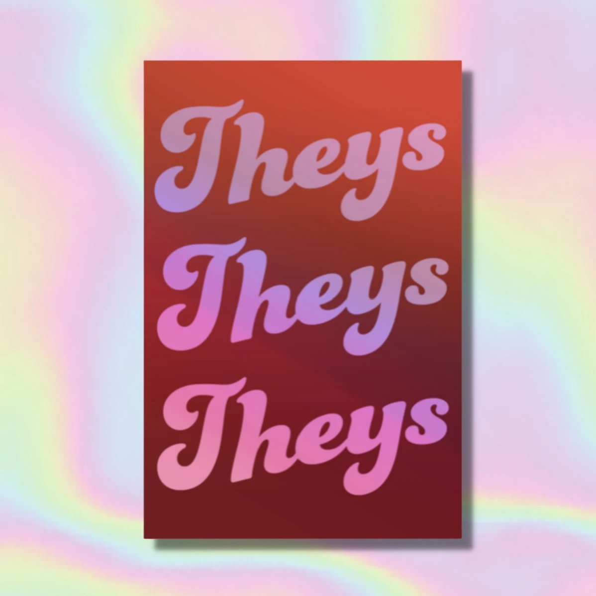 "Midnight when I saw you
I was about to leave
You were in the corner
Hanging like a masterpiece
You dancing with all your best friends
Or maybe you could spend the song with me"

Last day for Xmas shipping!

#theystheystheys #agnesandedie #pridemerch