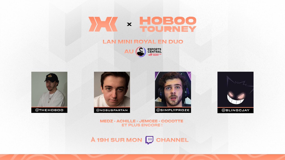 HxploTV's tweet photo. Live ce soir 19h pour le @TheHoboo_ Warzone tourney @ @EsportsCentral .

With @itsDantazz 📹

Beaucoup de beaux invités on se voit ce soir sur ma chaine twitch 🙏

Good Luck aux 42 participants 🤝😈 https://t.co/eljhHJF6fj