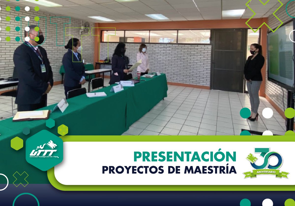 UTTT_MX's tweet photo. En esta semana se llevaron a cabo los protocolos de presentación de los 13 trabajos recepcionales de los candidatos a obtener el grado de Maestros en Gestión de Proyectos Estratégicos Sostenibles, correspondiente a la primera generación de posgrado de nuestra #UTTTT. https://t.co/BC6kZMhbnp