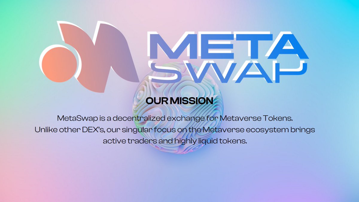 SFTswap's tweet photo. So...
What is MetaSwap?
1 of 5 https://t.co/xL8yY58eow