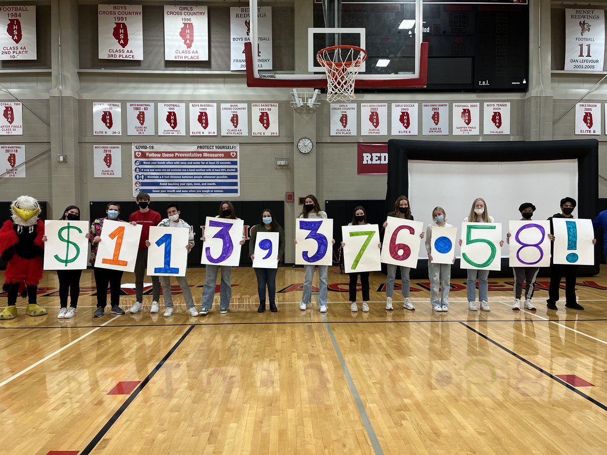 $113,376.58! What a generous community!

Thanks to Benet Academy's administration, faculty, staff, and students, especially our phenomenal Student Government, as well as our charitable donors, many will benefit after the overwhelming success of this year's Christmas Drive!