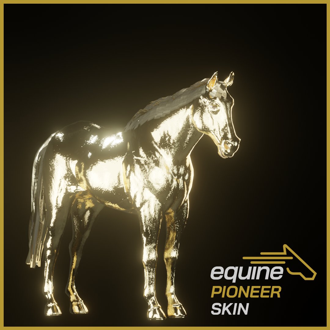 EquineNFT's tweet photo. The @EquineNFT Pioneer Collection sale will start in less than an hour - purchase instructions will be on our website at https://t.co/y5gnFOVEMS

Bundles of 3 #NFTs - Horses, Jockeys and Skins.

And yes, there ARE 0.01% drop-rate GOLD skins in there - we know you like them. 💛🐴 https://t.co/f2pDw5S91r