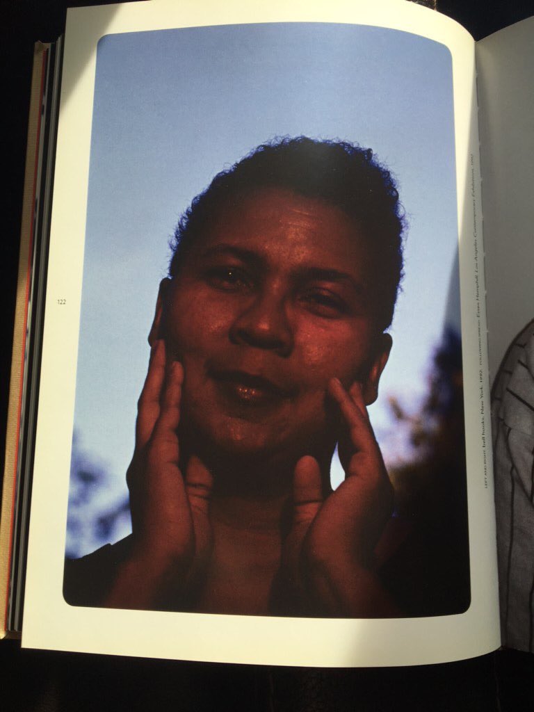 surrealsermons's tweet photo. bell hooks in the light of a reddening sun. This portrait lives in my mind’s eye—the tenderness. She gazes back, loved &amp; in love. again by Lyle Ashton Harris. https://t.co/JUSQDTAtVa