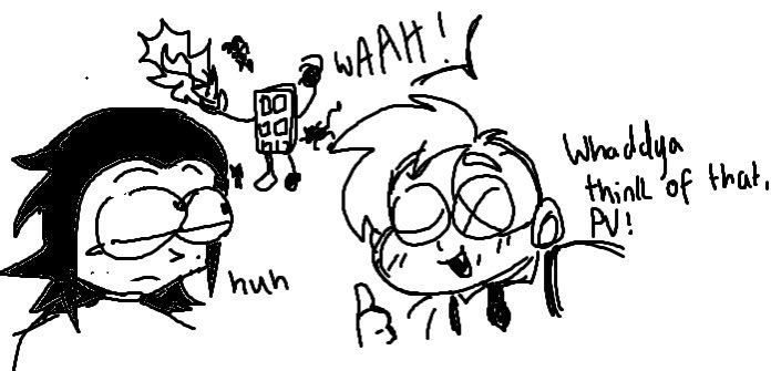 pdrawnvoxman's tweet photo. today’s poorly drawn voxman was brought to you to the worst pun I’ve ever thought of. I can’t draw chocolate bars so the door looking thing in the first image is a chocolate bar that can shoot flames . yes I’m an artiste. #okkoletsbeheroes #voxman https://t.co/pFhgt0NRUm