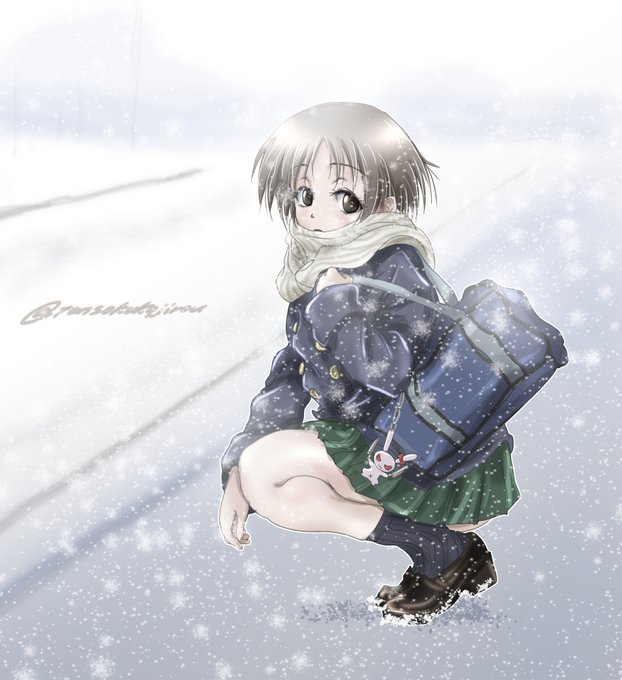 ・・・・おはよ。

              ・・・雪

              ・・・・つもったね。 