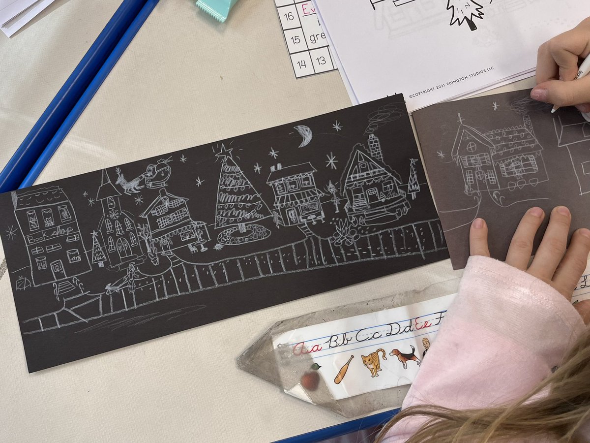 It was a wonderful (and relaxing!) art day at <a href="/colls_tatem/">Tatem Elementary</a> today.  Older students did an amazing job on our wonder wonderland villages.  I loved all their ideas!!