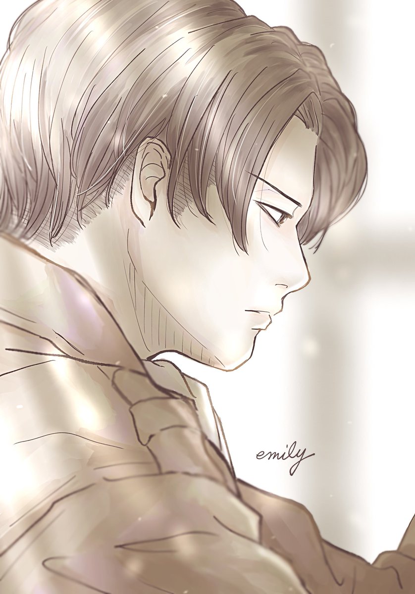 「この角度の兵長が見たかったのです

#shingeki #leviackerma」|えみり/ 에미리のイラスト