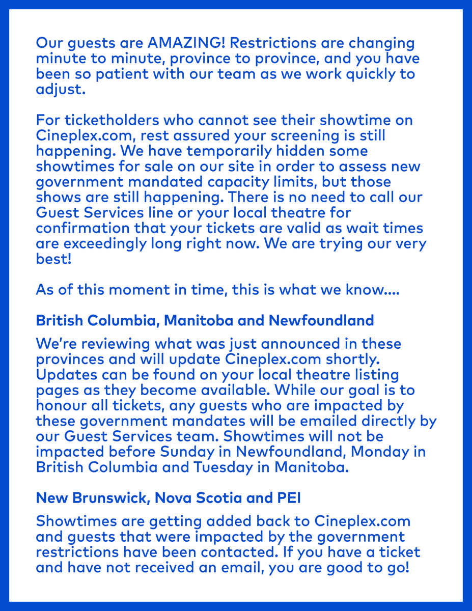 Cineplex tweet media