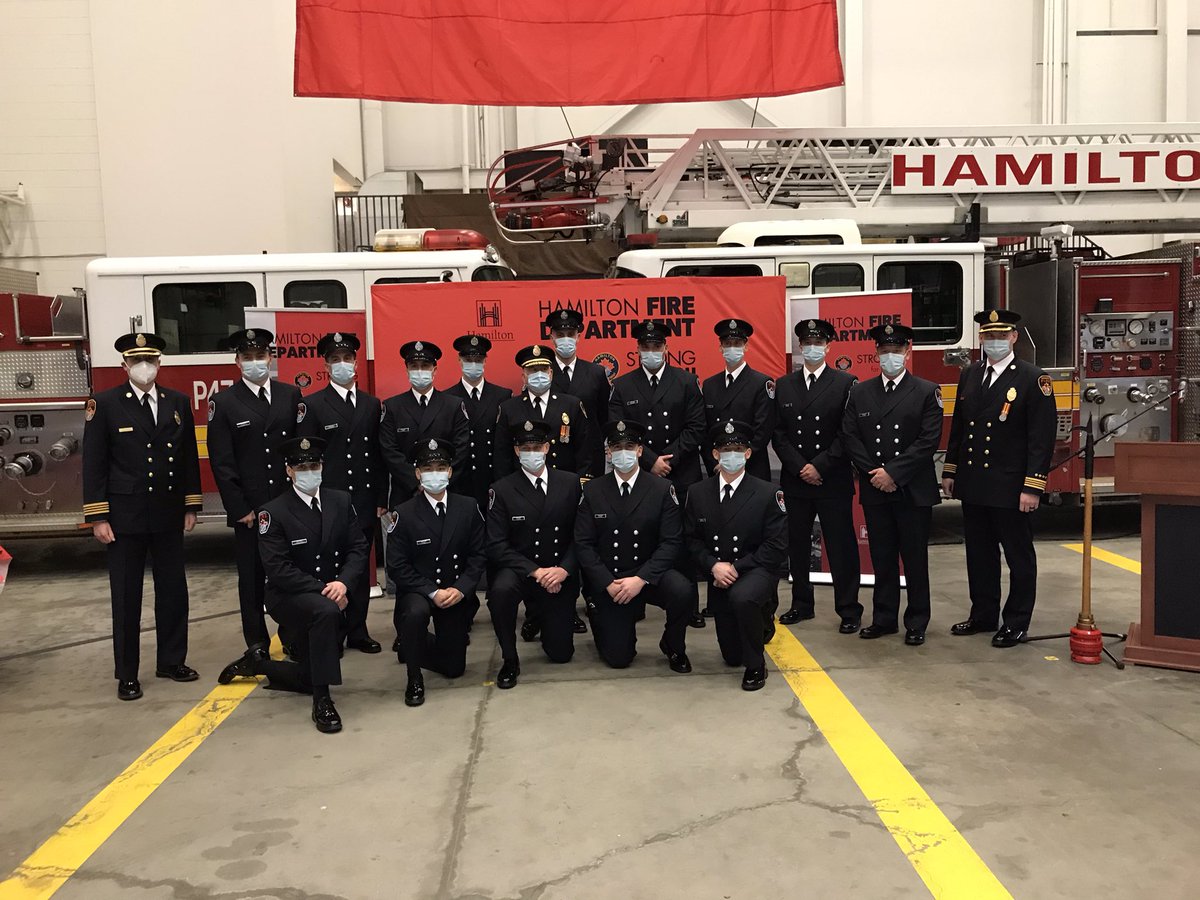 14 recruits graduated today! On behalf of Chief Cunliffe &amp; all the members of the Hamilton Fire Dept, welcome to HFD. Congratulations &amp; stay safe!  #StrongForYou #HamOnt