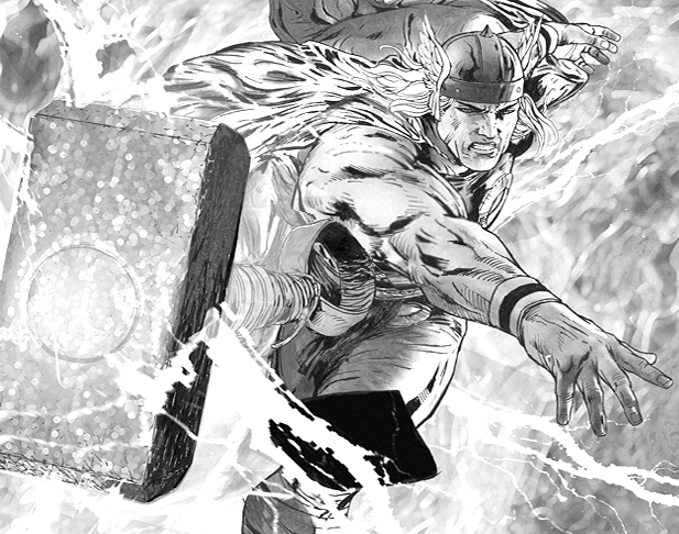 RT @PatrickZircher: Another drawing I did of Thor. https://t.co/JCacZCRINh
