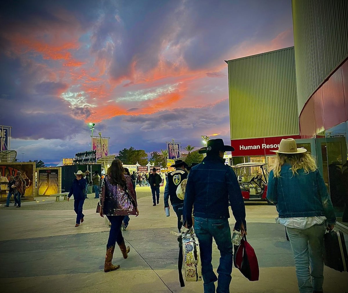 Entering the Thomas &amp; Mack to play live at #NFR the other week. Highlight of my year! #NevadaSkies