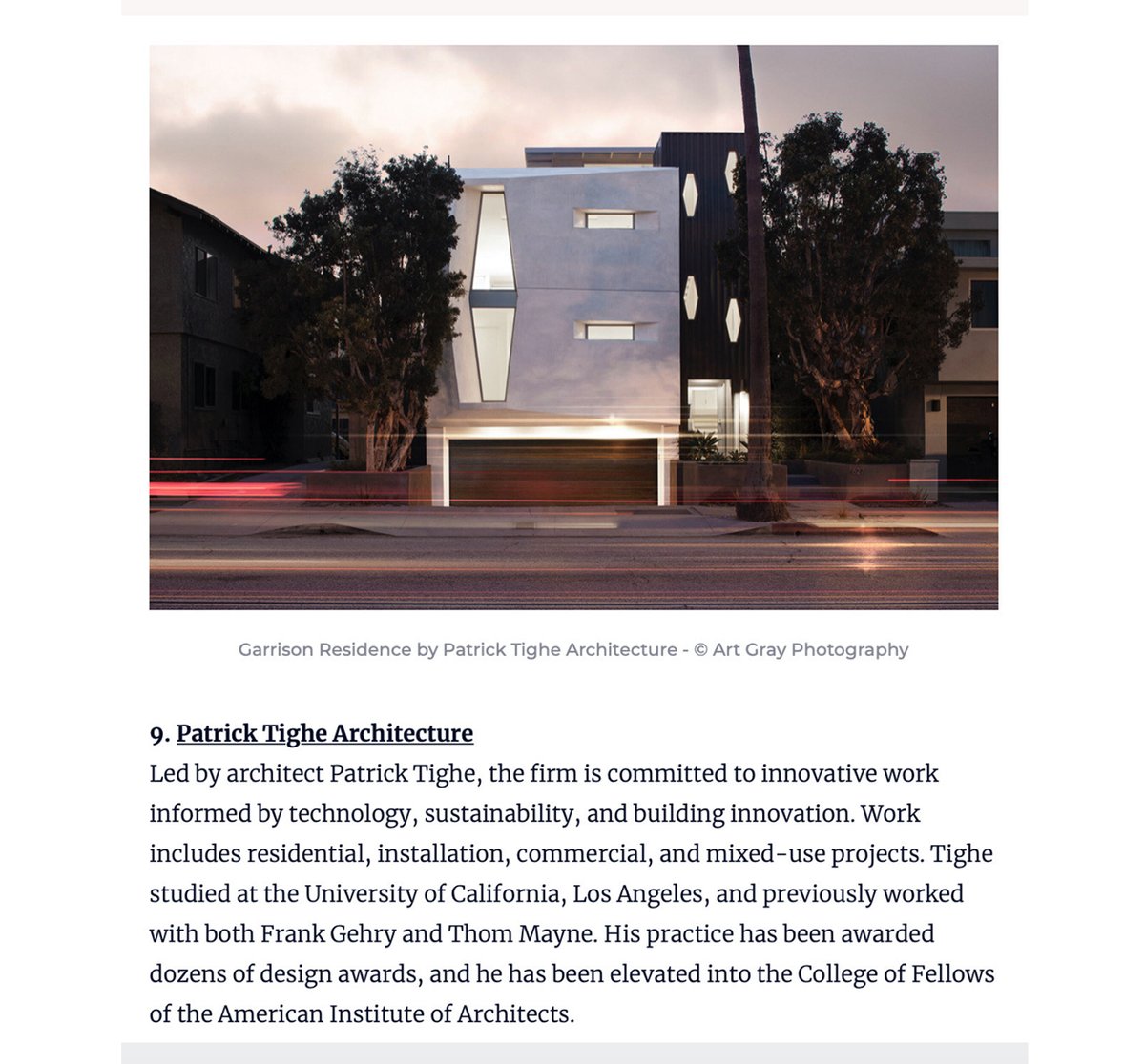 patricktighe's tweet photo. A huge thanks to the TIGHE team, our collaborators and of course our clients, without whom the work would not be possible.
#archello #architecture #losangeles https://t.co/BJHzpr67RS