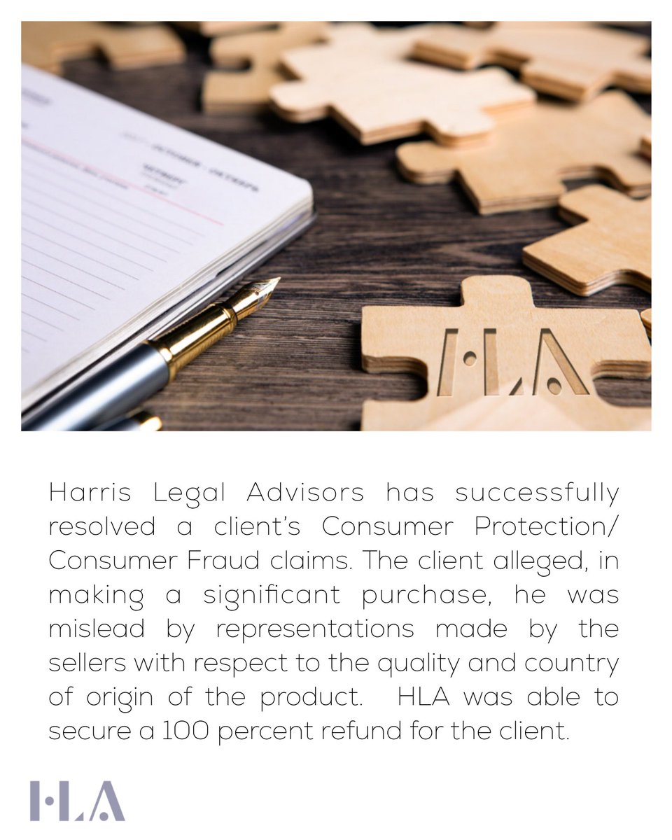 HarrisLGLAdvsrs's tweet photo. Case Type: Consumer Protection | Disposition: Settled
.
.
.
#HLA #ExcellenceWithoutCompromise #AttorneyAdvertising https://t.co/jSjR8L0NrJ