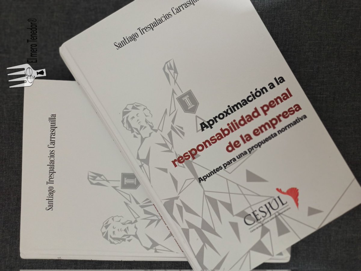 elmeroTenedor's tweet photo. CONCURSO 📖
Gana el libro autografiado "Aproximación a la responsabilidad penal de la empresa" de @SoyDefensor_
👉Dale🔄y❤️a la imagen
👉Escribe en los comentarios👇una norma colombiana que trate sobre responsabilidad penal empresarial.
¡Regalaremos dos libros el día 19/12/2021😍 https://t.co/T4BmR31Gmx