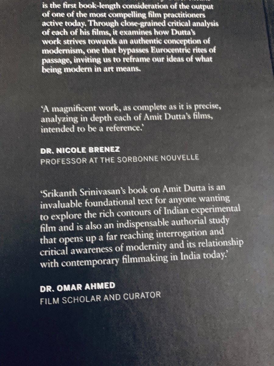 bressonian's tweet photo. All the way from India! Thank you my friend @J_A_F_B -so happy this is now in hardcover & looks absolutely beautiful! Superb publishing job by the people at @Projectorhead_ and #Lightcube. (feels weird seeing my name alongside Nicole Brenez!) https://t.co/bkrJYVf0aM