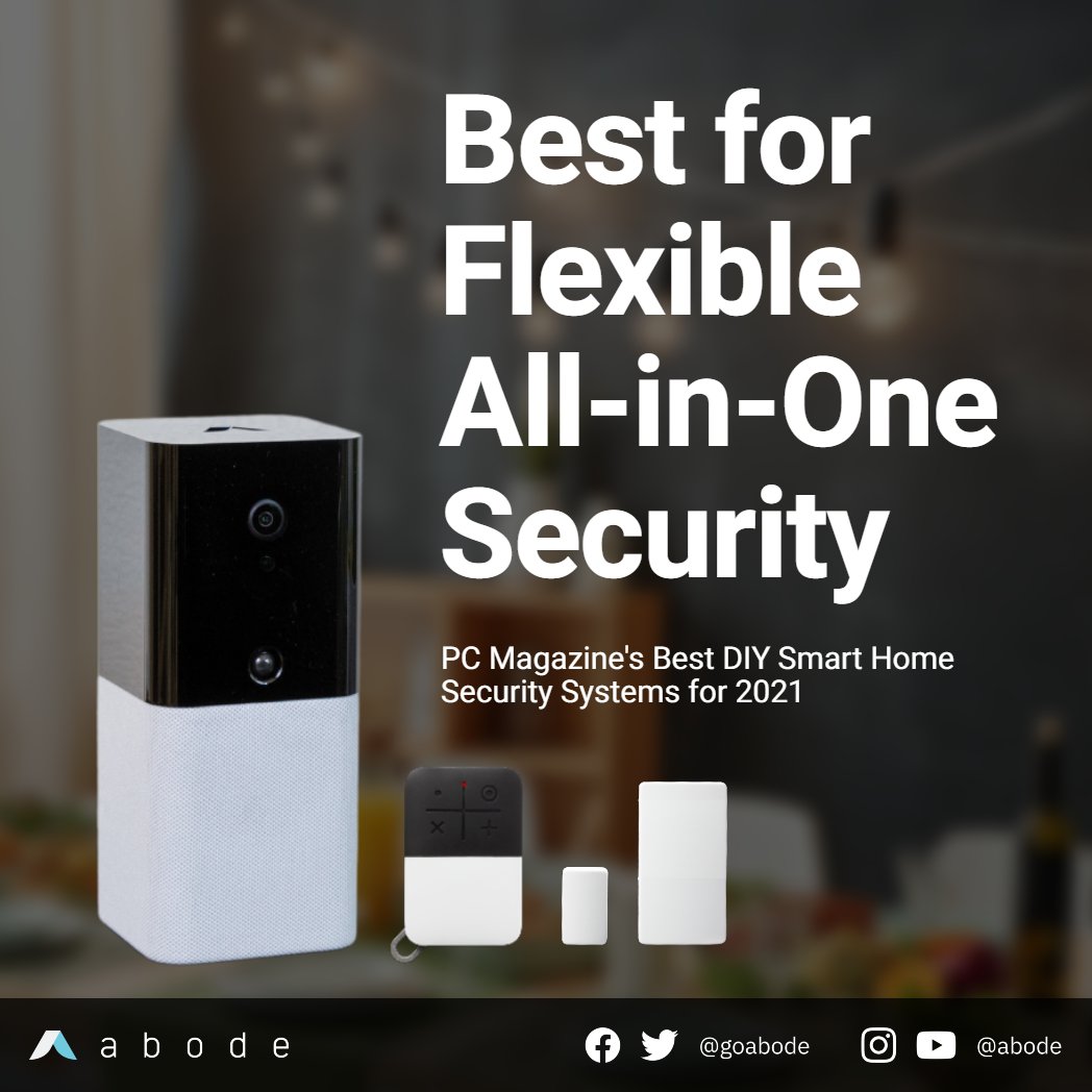 goabode's tweet photo. ๐ข @PCMag hails the Abode Iota Security Kit as the Best for Flexible All-in-One Security Kit in its list of Best DIY Smart Home Security Systems for 2021! #IotaSecurityKit #GoAbode
Read their review: https://t.co/ukVHTLIJbu https://t.co/POtBrEuxQp
