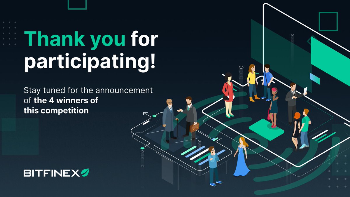 bitfinex's tweet photo. The first part of the Bitfinex Pulse Content Competition has come to an end!
We’ll announce the 4 winners of this first sub-competition soon. Stay tuned!
#BitfinexPulseCC https://t.co/Qy5sBWn13H