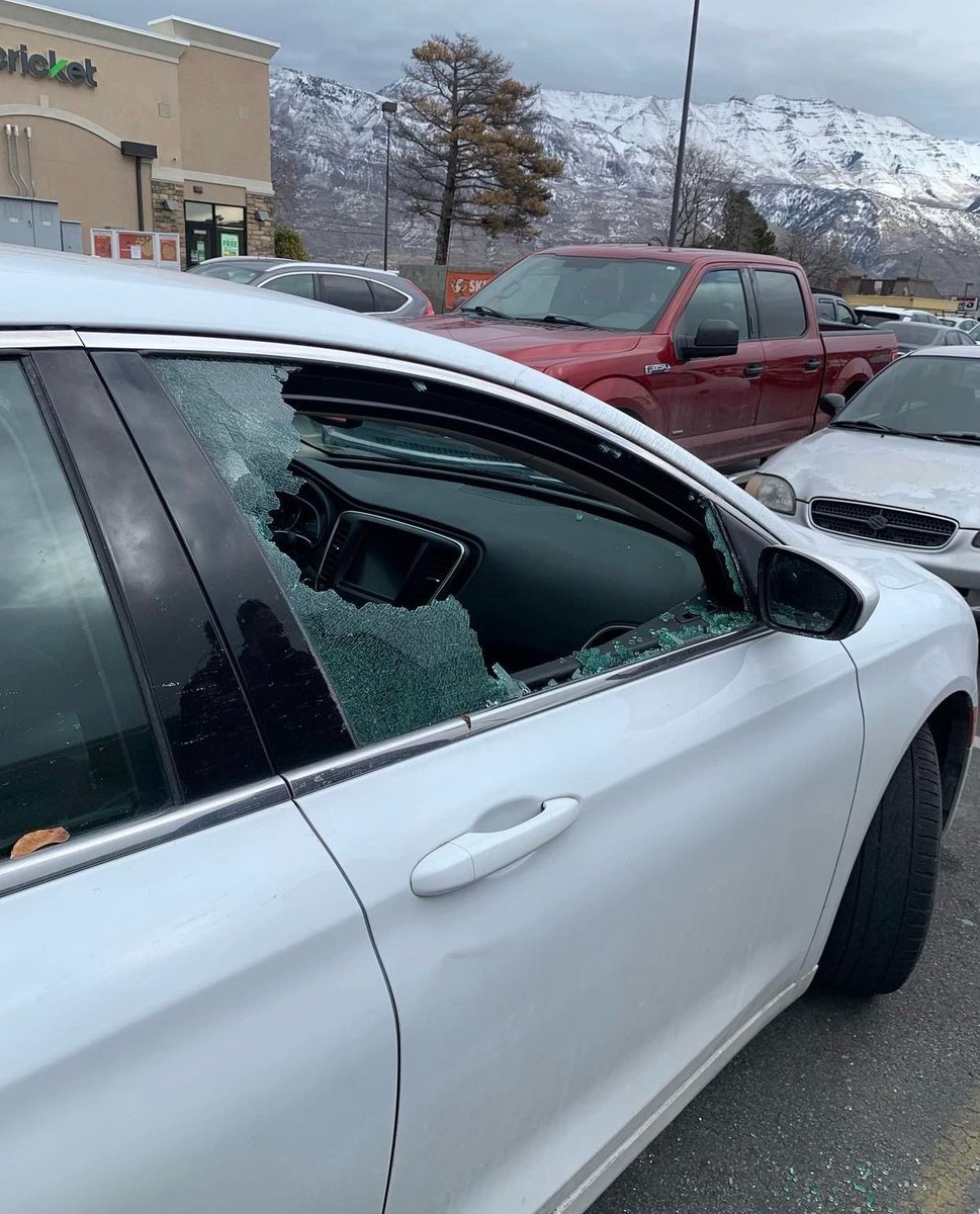 MattRasconKSL's tweet photo. These 2 cars were broken into on Tuesday in the same parking lot in American Fork. The day before 2 other cars were broken into in the same area. We spoke to the owners of 2 of the cars. 

@KSL5TV at 6 https://t.co/HJUct4gmHZ