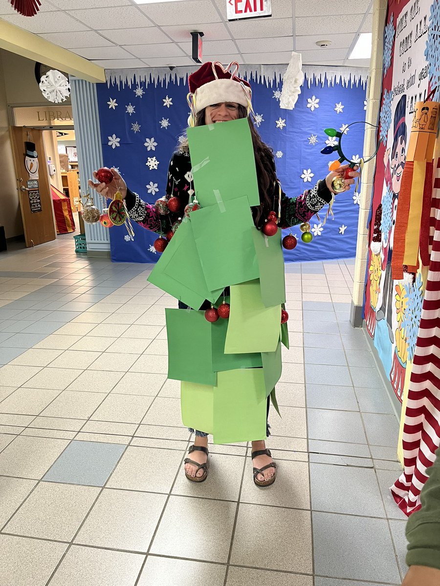 EmilyAPaschall's tweet image. Yesterday, we announced over the intercom at 7:50am that the kids had 8 minutes to decorate their teacher like a Christmas tree with items inside their classroom. I’m not sure who was more shocked - the teachers or the kids!😂Here are our winners!🎄
#multiplyexcellence #Christmas