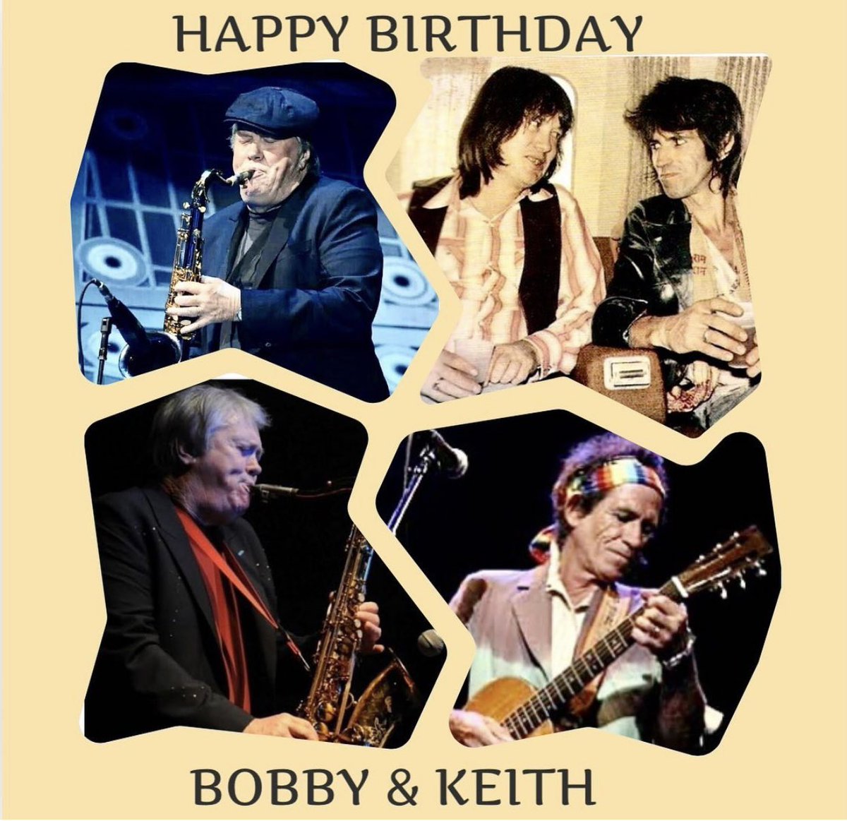 Happy Birthday to both #BobbyKeys #RIP #KeithRichards December 18th 🎄🎁🎂🎈