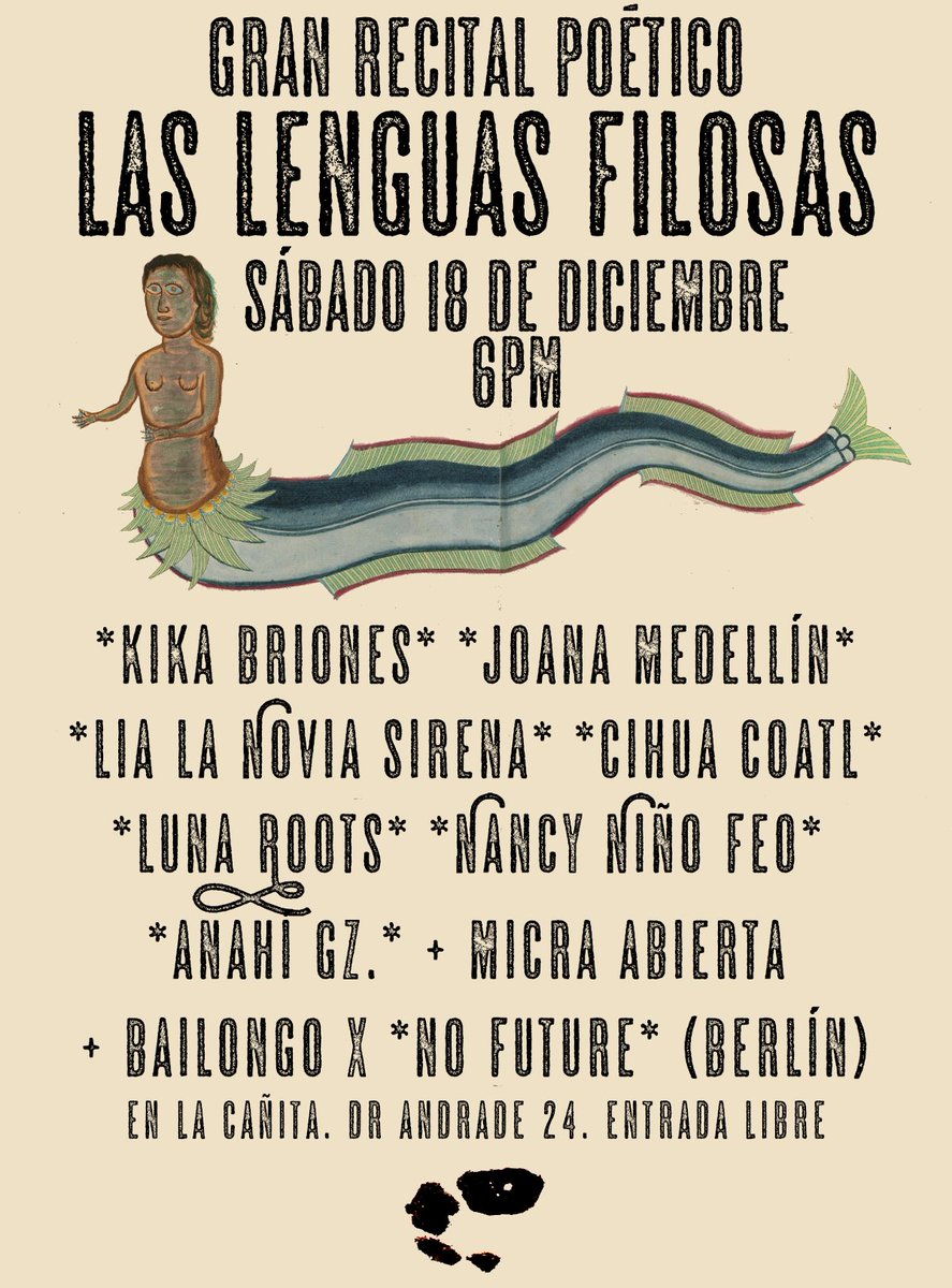 Porque la poesía es un arma cargada de futuro! 
Mañana en la Cañita haremos magia.