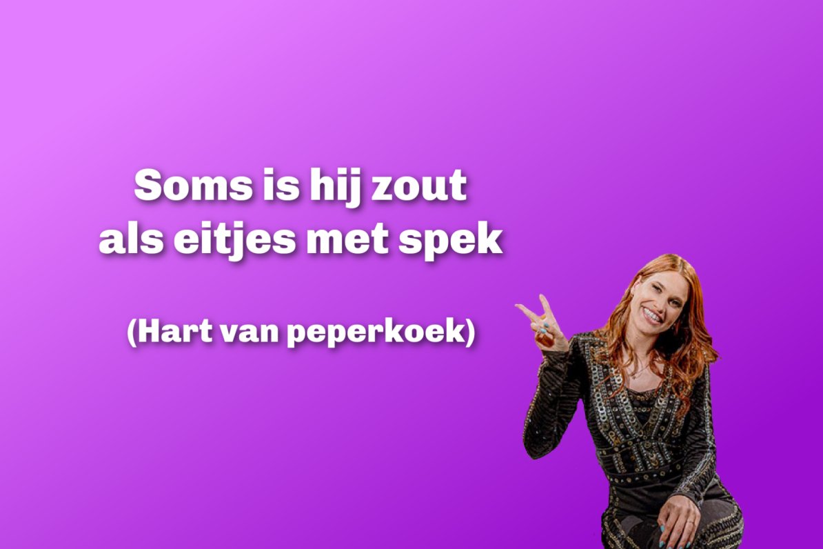 Ik zou denk ik nog een hele tijd kunnen doorgaan door alleen maar lyrics van dit lied te plaatsen want wat is deze tekst 😭😭

K3 - Hart van peperkoek