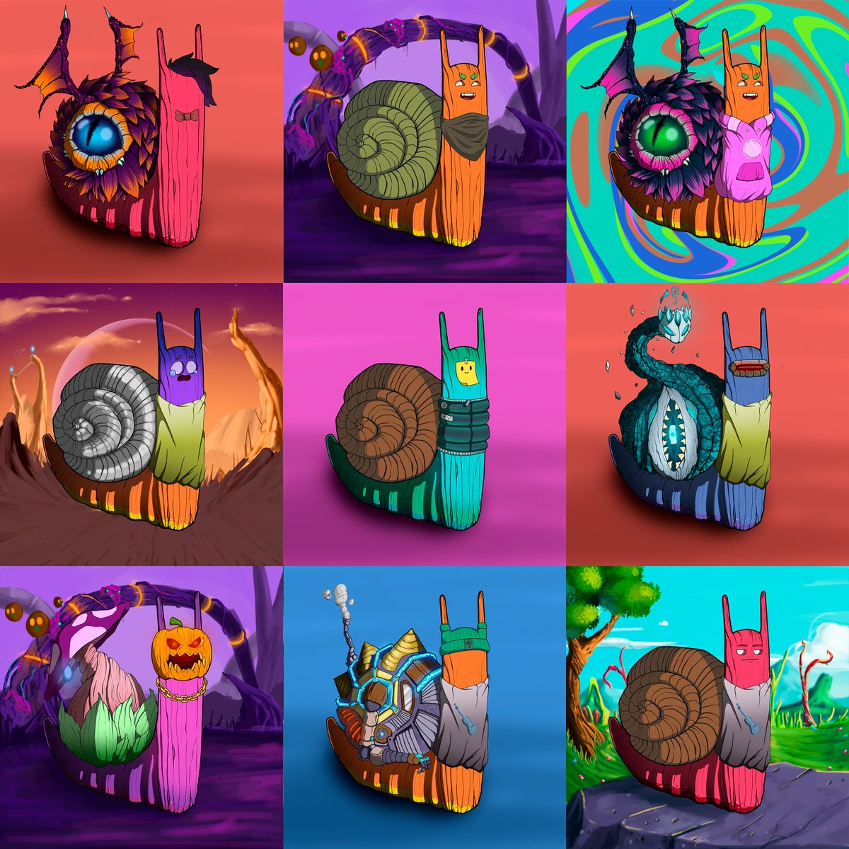 Here's a teaser of the upcoming NFT collection, Shelly Shells, a charity project we've been working on for the past 3 months🙌.

#nft #nftart #nfts #nftcollector #nftcommunity #nftartist #nftproject #nftcollection #nftcollectibles #crypto #cryptoart #snail #snails #shellyshells
