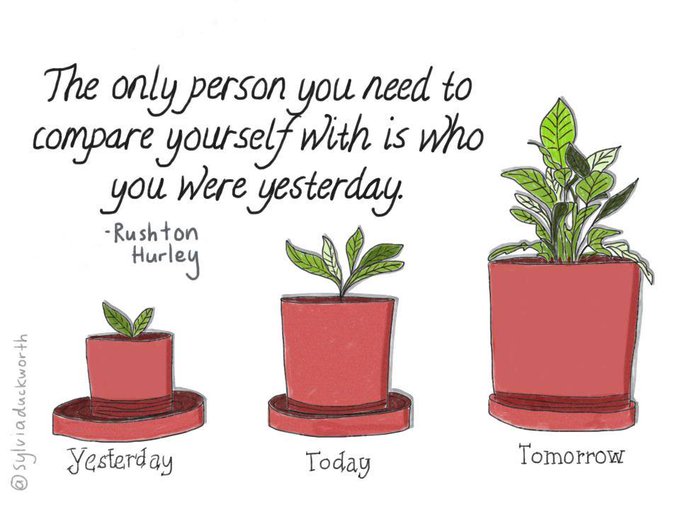 It can be hard to remember this, but personal growth is the goal!

Sketchnote via @sylviaduckworth
Quotation by Rushton Hurley