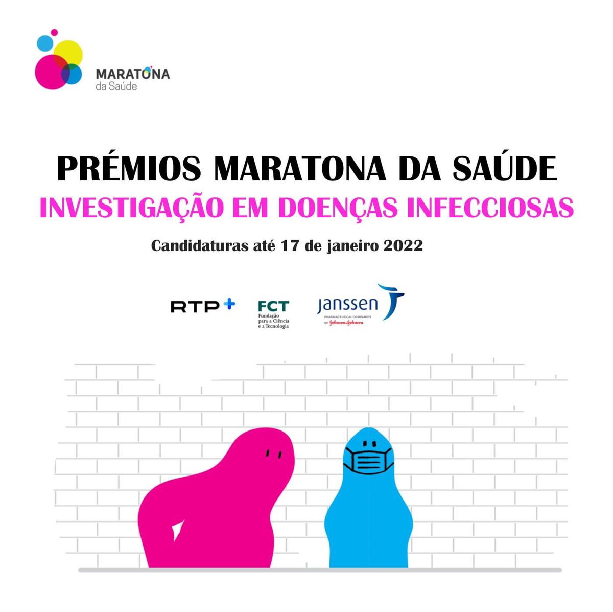 <a href="/MaratonaSaude/">Maratona da Saúde</a> lança Prémios de Investigação na área das Doenças Infecciosas no valor total de 40 mil euros, provenientes maioritariamente de donativos angariados durante o Dia Solidário da Maratona na <a href="/rtppt/">RTP</a>. 
fct.pt/apoios/premios…
#premiosmaratonadasaude
#maratnadasaude