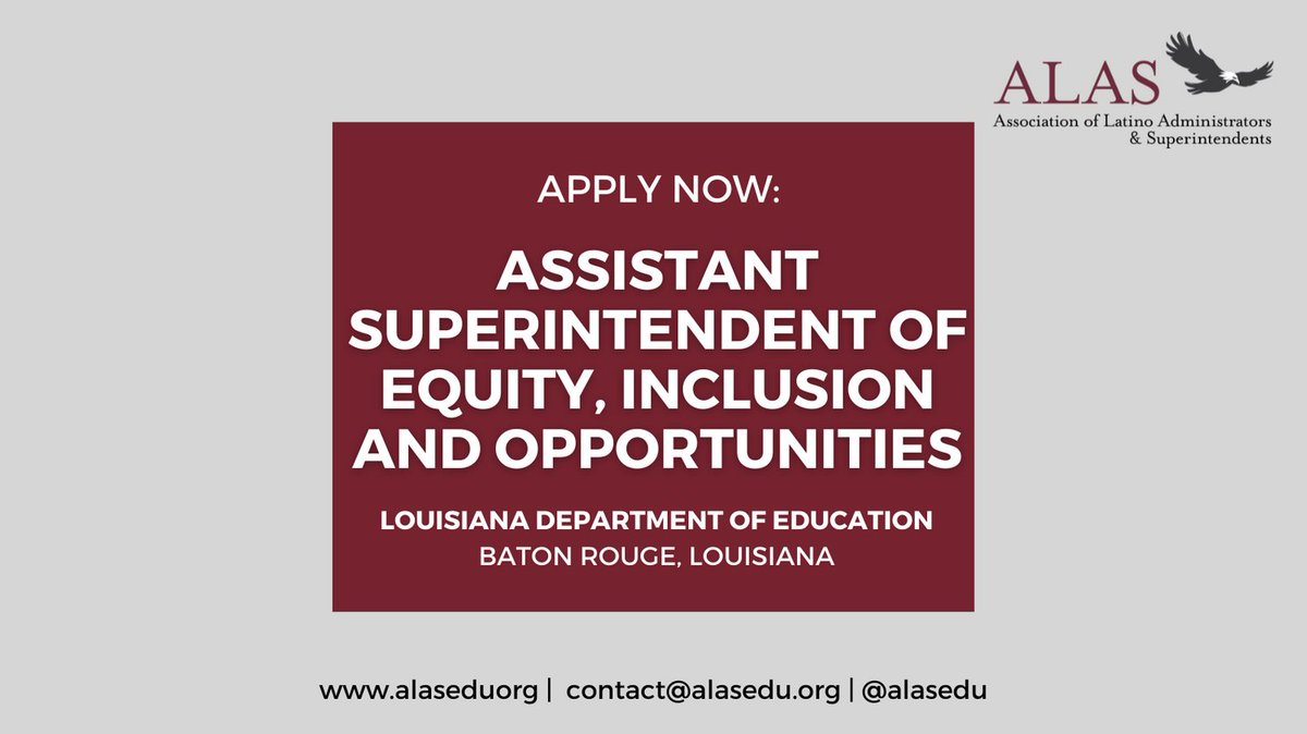 ALASEDU's tweet photo. The Louisiana Department of Education located in Baton Rouge, Louisiana is Hiring! Apply now at: 

https://t.co/T0qehHFwvX

@ALASEDU

#ALASJobPosting https://t.co/oaCGMcy9Su