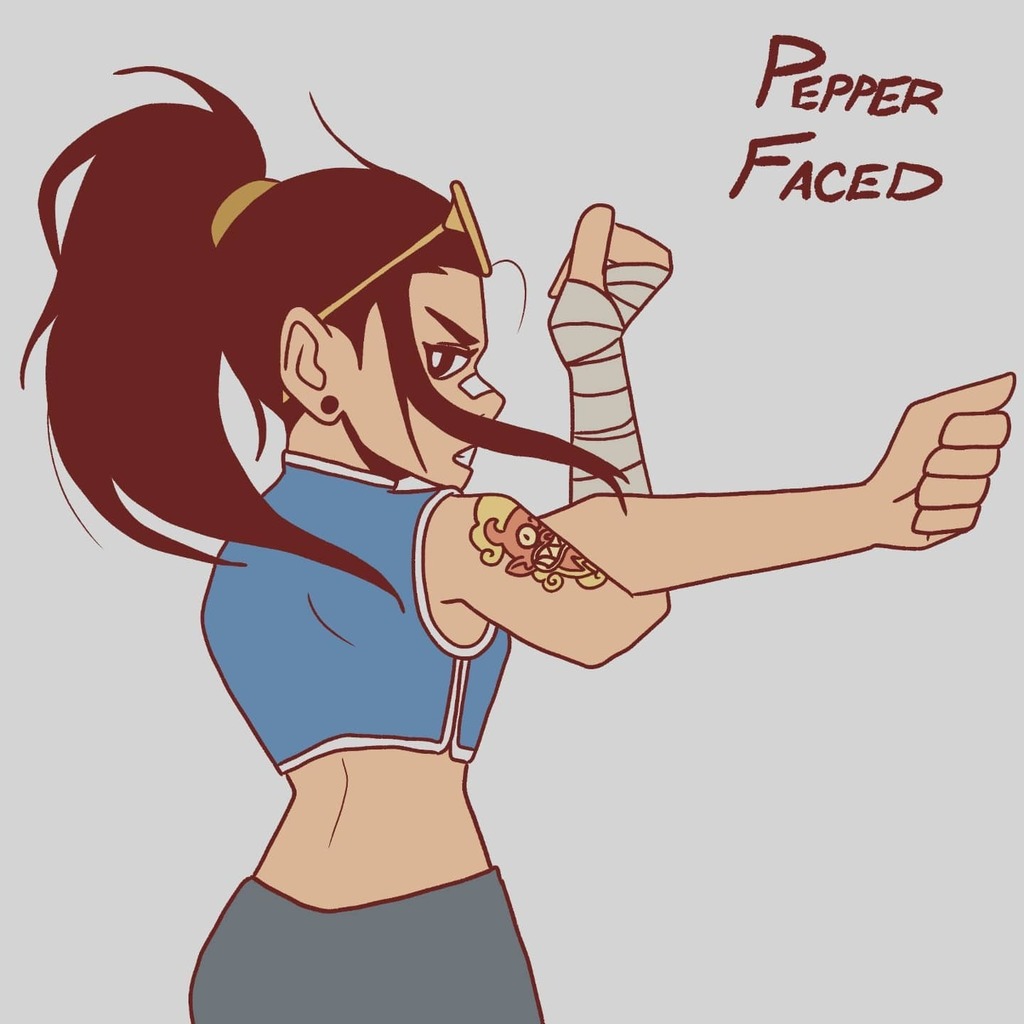 pepperfaced's tweet photo. I don't normally post at night but I felt like I had to get this #dtiys challenge out with @willytron2000 's character Sadie! Really proud of this one!

#pepperfaced https://t.co/lA8CwoOQVr