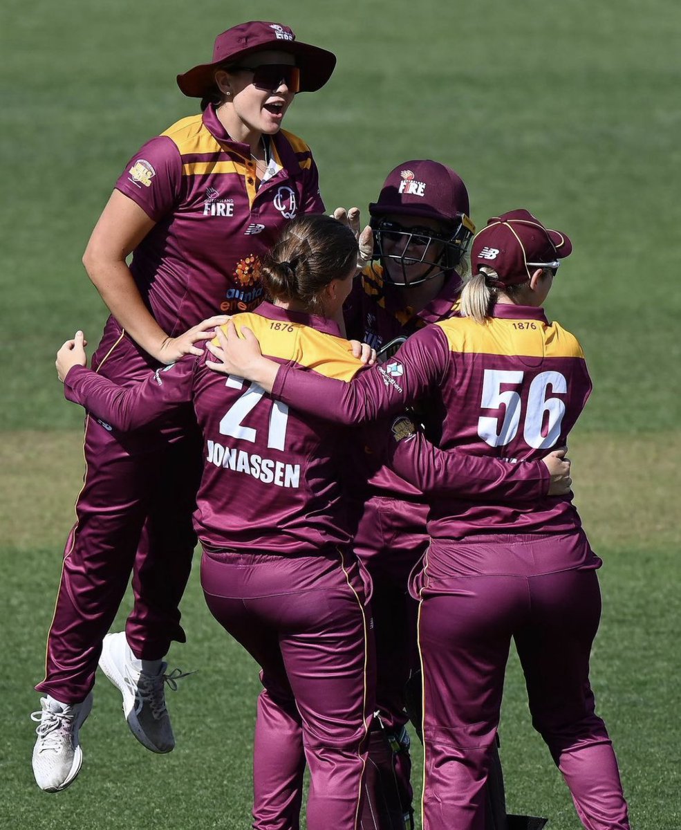 JJonassen21's tweet photo. Absolutely loved taking the field with the @qldcricket crew again yesterday. It’s always such a special feeling wearing the maroon! #MaroonGrown #QldFire #YTG https://t.co/96daUnuVTY