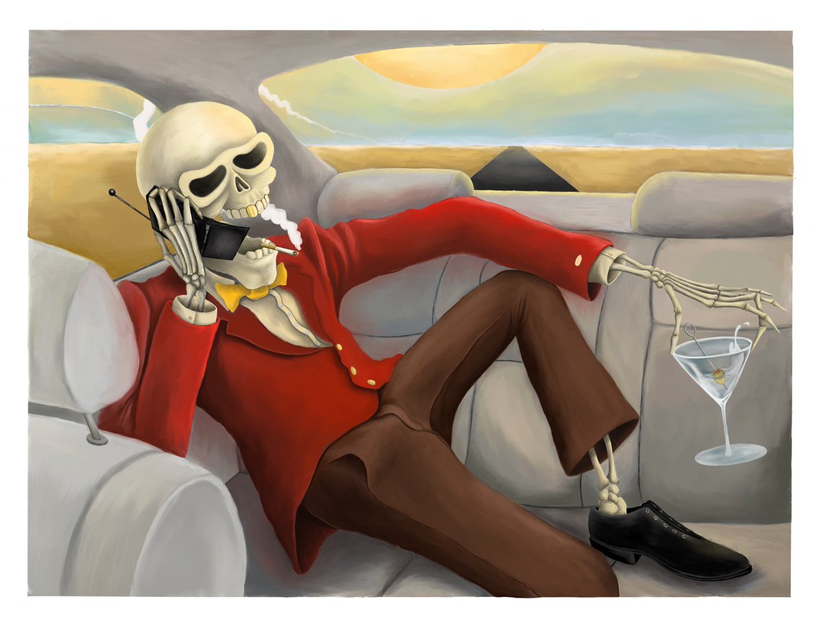 KyleBernhart's tweet photo. Backseat Driver #digitalart #procreate #drawing #digitalartwork https://t.co/7lWR2g9g93