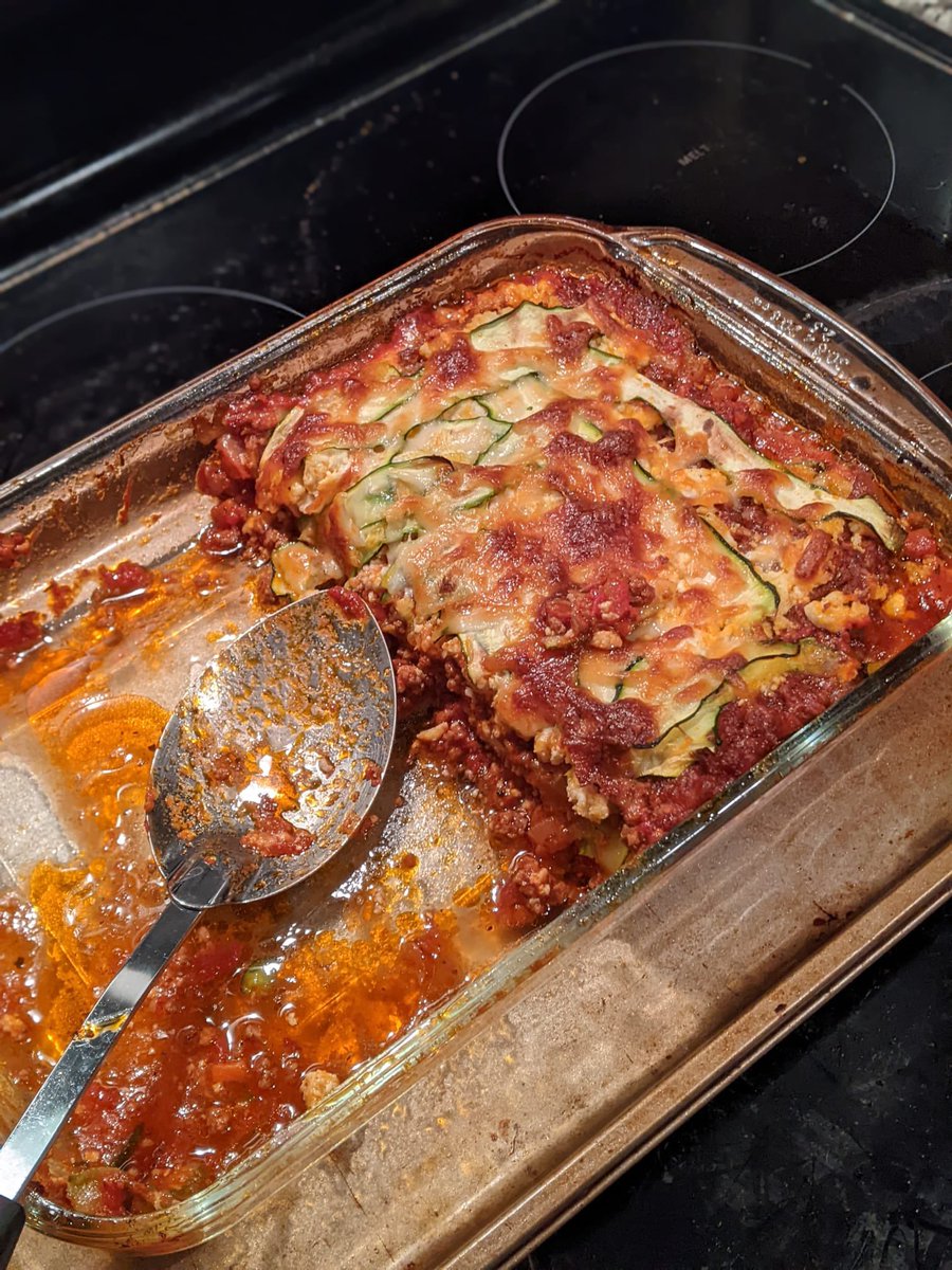 CeliacPress's tweet photo. When you make a lasagna for the first time and you eat half of it before you remember to take a picture 🍝 🤷‍♀️ 🤷‍♂️
.
.
.
Made with homemade bolognese sauce, zucchini noodles, and Buffalo milk ricotta 🧀
.
.
.
.
.
#glutenfree #celiac #coeliac #lactosefree #buffaloricotta #zucchini https://t.co/xBv0VF1a9V