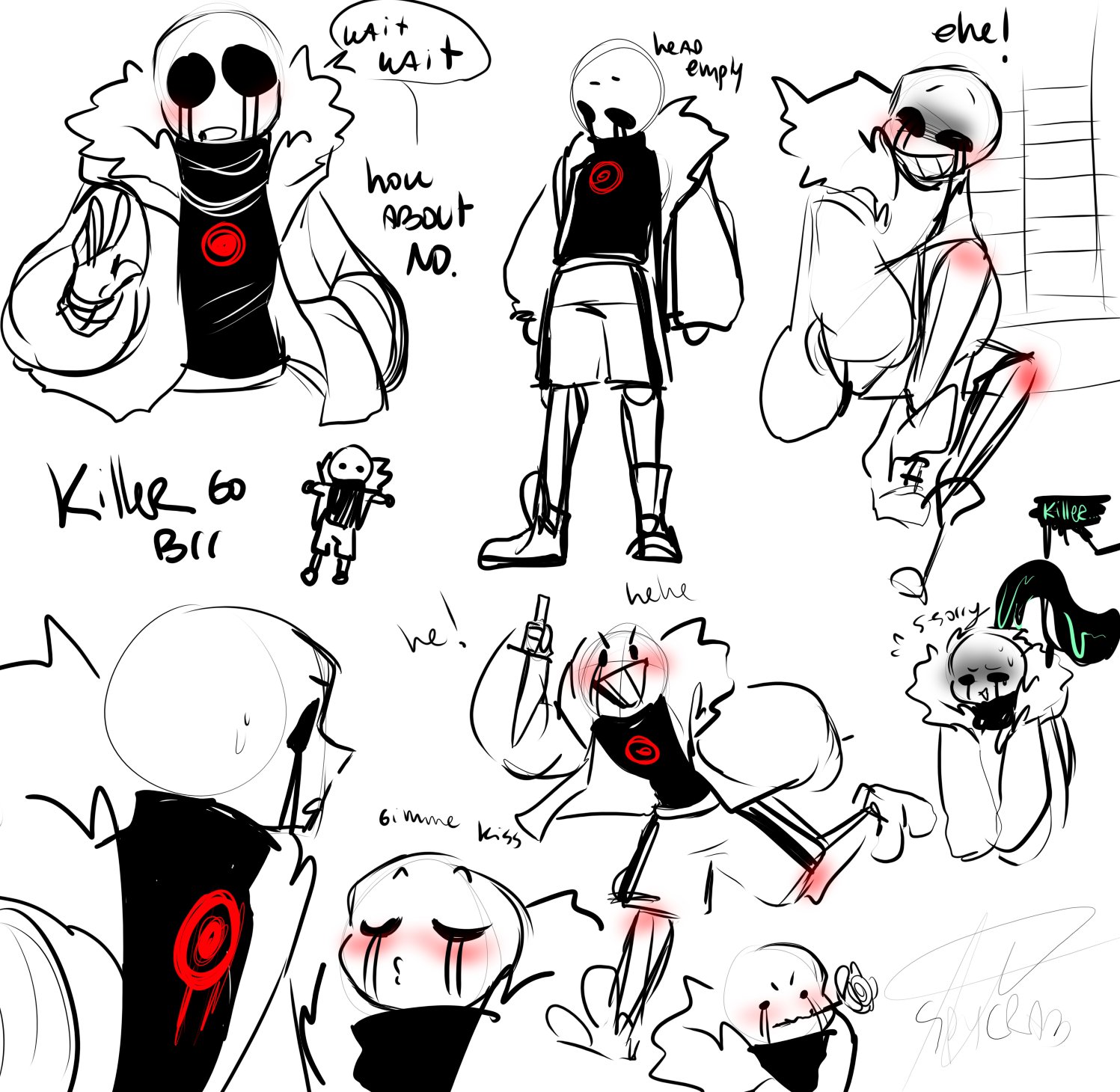 Killer Sans - Undertale Something Off by Wildwolflaps on